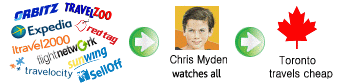 Chris Myden watches all for the cheapest flight deals and all inclusive vacations from Toronto.
